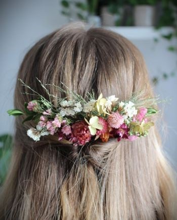 hair clip with flowers