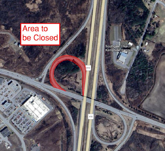 416 ramp closure